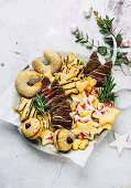 Platter of Christmas cookies