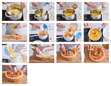 Honey and apple cake, step by step