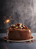 Chocolate banana crepe cake