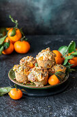 Tangerine poppy seed muffins with pistachios