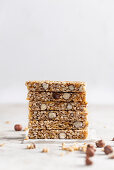 A stack of nut bars