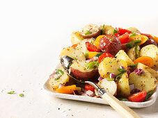 Potato salad with mediterrean vegetable