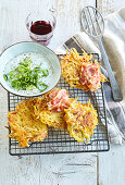 Roesti with cheese and striped bacon