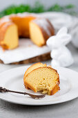Eggnog cake - baked without sugar and flour