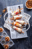 Popsicles with bloodorange and yogurt