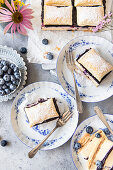 Blueberry cream slices