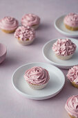Cupcakes mit rosa Zuckerguss