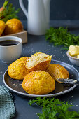 Carrot bread rolls with sesame seeds