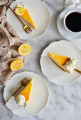 Lemon cheesecake with meringue