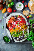 Tomato rainbow salad