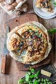 Mushroom pie with cheese