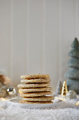 A stack of sugar cookies (Christmas)