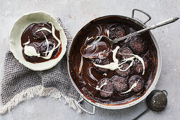 Baileys double chocolate baked dumplings