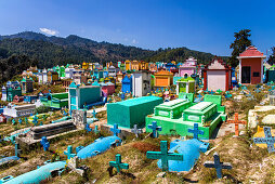 Typischer Friedhof im Hochland, Solola, Guatemala, Mittelamerika