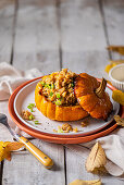 Roasted pumpkin with risotto