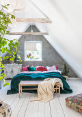 Attic Bedroom under a sloped roof