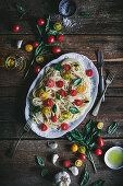 Tomaten-Basilikum-Spaghetti