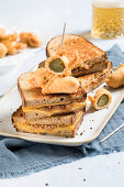 Grilled Cheese with onion jam and pickles