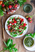 Strawberry caprese salad