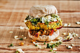 Vegan Indian burger