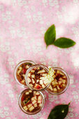 Homemade elderflower jam in jars