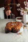 Colomba (traditional Italian Easter cake with almonds)