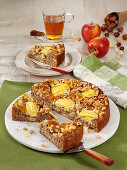 A healthy apple and nut cake