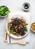 Asian-style black bean spaghetti