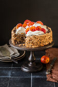 Meringue cake with blood oranges