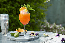 A fruit cocktail in the garden