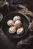 Speculoos Madeleines with white chocolate icing
