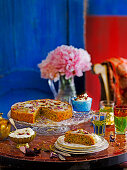 Carrot, pistachio and coconut cake