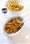 Maple-roasted squash with pecans