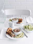 Pork rillettes with pickled fennel and toast