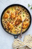 Chicken casserole with mushrooms