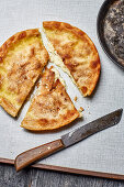 Focaccia di Recco (flat bread with cream cheese from Northern Italy)