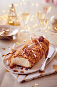 Buche marrons (Log cake with chestnuts, France)
