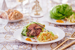 Quail in cabbage leaves for Christmas