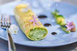 Artichoke and broccoli cannelloni