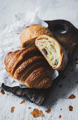 Croissant and pain au choco inside