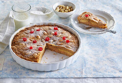 Gingerbread cake with almond paste