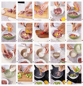 Fried duck breast with Brussels sprout step by step