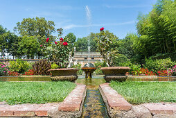 Die Gartenanlage von Palazzo Pfanner, Lucca, Toskana, Italien