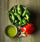 Ingredients for Padrón peppers