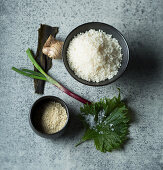 Zutaten für vegane Reissuppe aus Japan