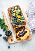Quick blueberry box cake