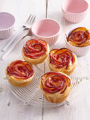 Peach rose tarts