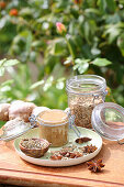 Wood honey with barberry, wormwood, star anise and milk thistle seeds