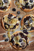Goat cheese pizza withGrapes