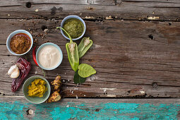 Various ingredients for Cambodian dishes